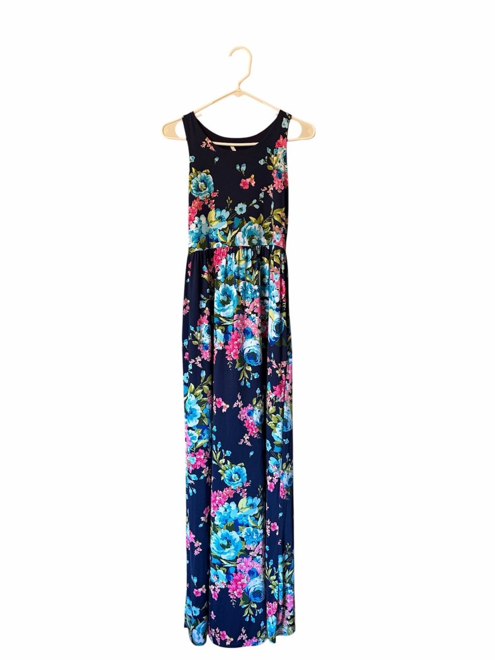 Beeson River Navy Floral Maxi Dress Large